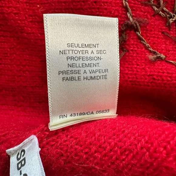 ✨VTG✨SUSAN BRISTOL Beautiful Vintage
Red Wool Embellished Size Small BUTTON UP - Picture 8 of 11